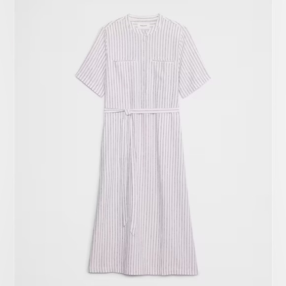NWT! Banana Republic Linen-Blend Utility Midi Shift Dress - Multiple Sizes 🦋 - Picture 4 of 8